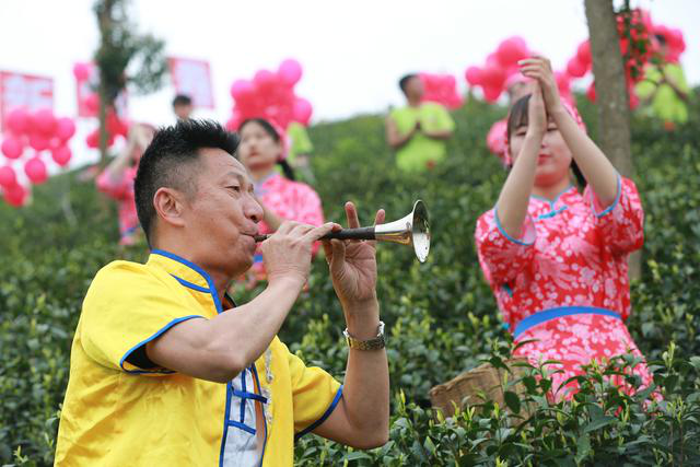 大竹县第五届“喊山开茶文化节”开幕 唢呐吹响乡村振兴新号角